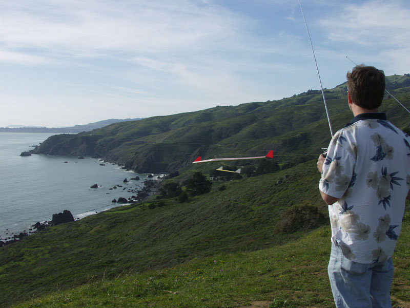 Gentle slope flying in Marin