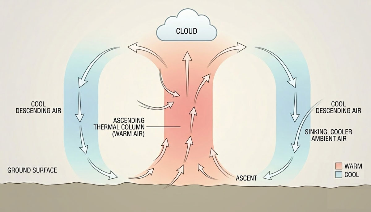 Thermal air flow diagram