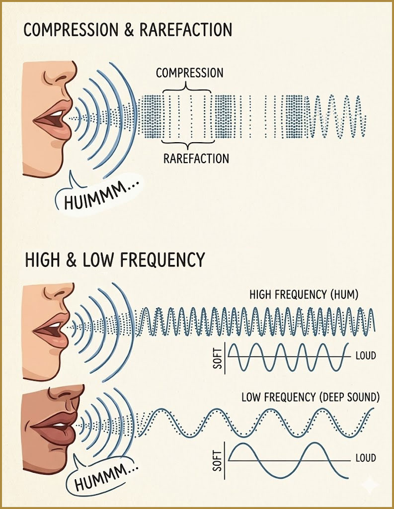 Example of differentsound waves (if we could see them)